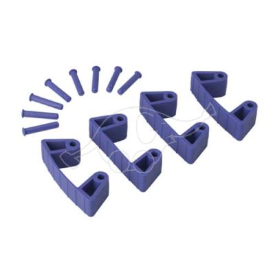 Vikan Rubber Clip x 4 for 1017 and 1018, 120 mm purple