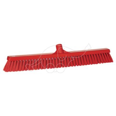 Vikan Soft/Stiff floor broom 610mm, red