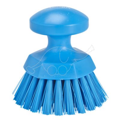 Vikan Round hand scrub brush 110mm stiff, blue