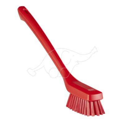 Vikan Narrow Cleaning Brush Long Handle, 420 mm, Hard, red