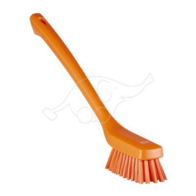 Vikan Narrow Cleaning Brush Long Handle, 420 mm, Hard,orange