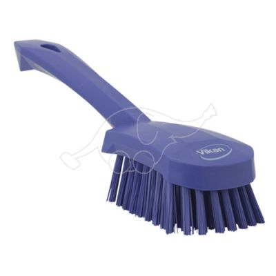 Vikan washing brush with short handle 270mm hard, purple
