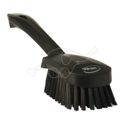 Vikan washing brush with short handle 270mm hard, black