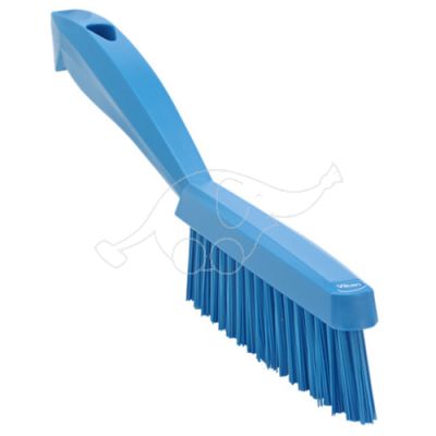 Vikan narrow hand brush w/handle, 300 mm, very hard, blue