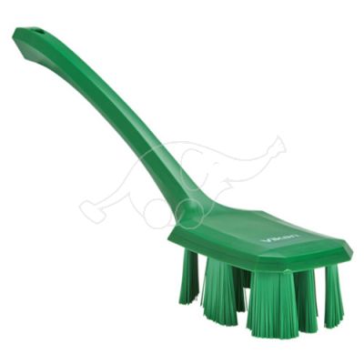 Vikan UST hand brush w/long handle 395mm, hard, green