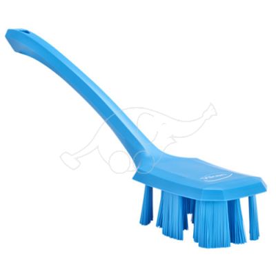 Vikan UST hand brush w/long handle 395mm, hard, blue