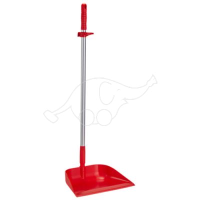 Vikan upright dustpan with handle 330x940mm, Red