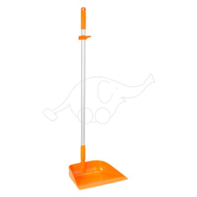 Vikan upright dustpan with handle 330x940mm, orange