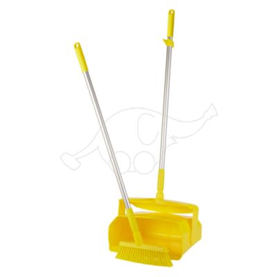 Vikan Dustpan set, closeable with broom, 350 mm, yellow