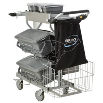 Vikan Cleaning Trolley Compact PLUS 40cm bucket, grey