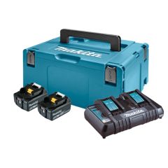 MAKITA komplekt, akulaadija 2 akule 2 akuga 18V 5Ah
