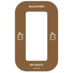 Sorteerimise kleebis Bin Multi BIOJÄÄTMED, pruun 180x300mm