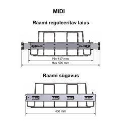 Longopac Flex Midi Square 417x450mm prügikotiraam