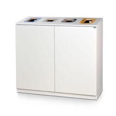Longopac Bin Multi 4 osaline sorteerimisjaam, valge