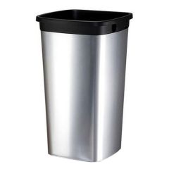 Vileda Iris 60L prügikast hõbe/must kandiline, plastik