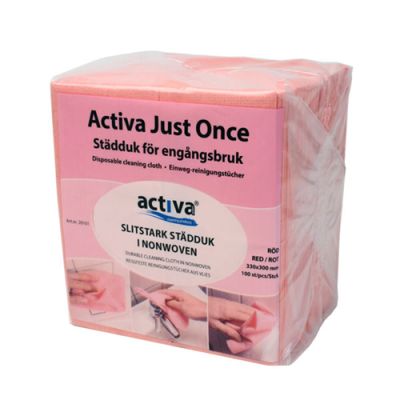 Activa Just Once cloth red 33x33cm 100-pack