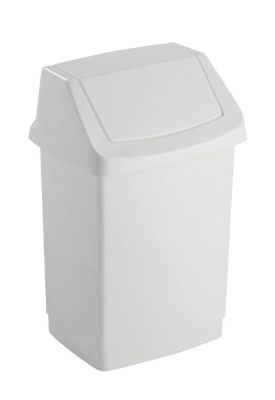 Dust bin Click 50L swing lid, white
