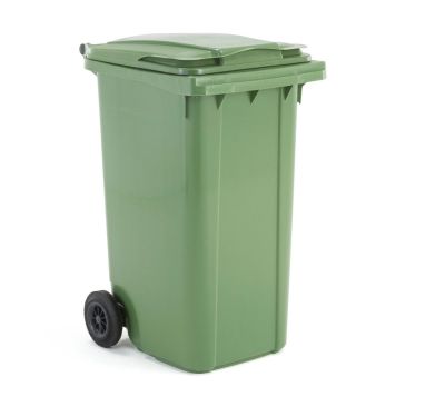 Waste bin 240 l with 2 wheels, green