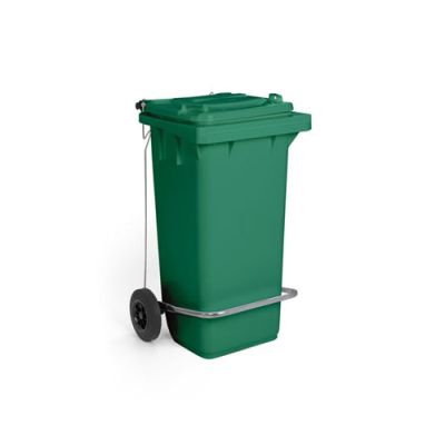 Waste bin lt.120 w/ 2 wheels green