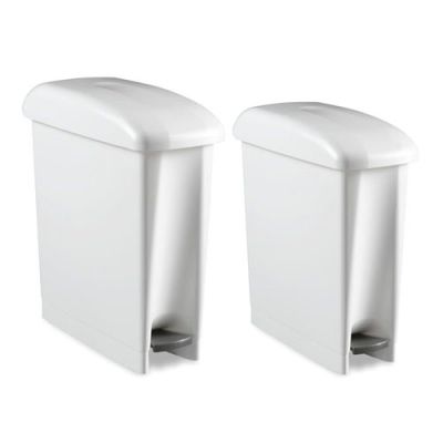 Dust bin Derby 23L with pedal, white