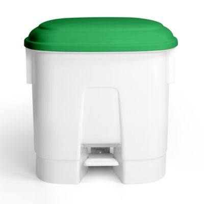 Bin Derby 30 L with pedal and green lid