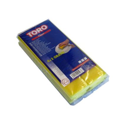 Cleaning washrag yellow/green 6pc