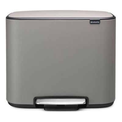 Brabantia Bo Pedal Bin 3x11L, concrete grey