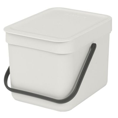 Brabantia Dust bin 6L Sort & Go, light grey