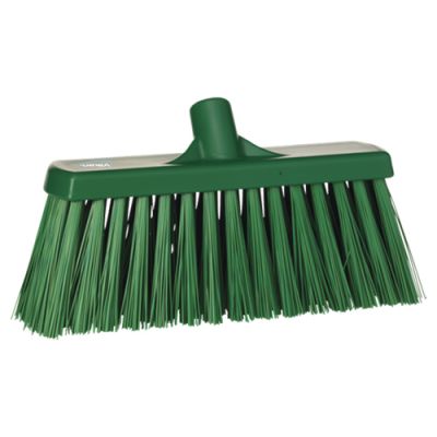 Vikan broom 330mm very hard, green