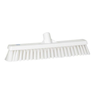 Vikan broom soft/hard 410mm, white