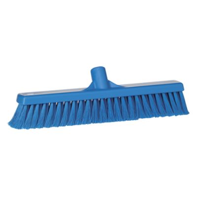Vikan soft/split floor broom 410mm blue
