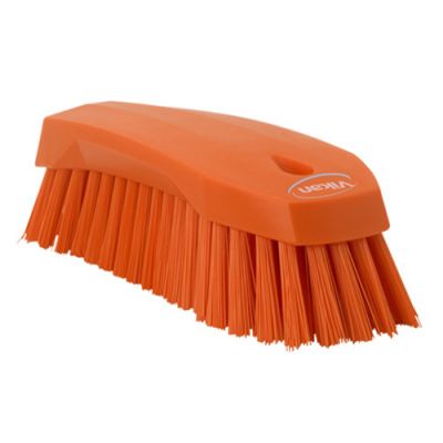 Vikan hand scrub brush L 200mm hard, orange