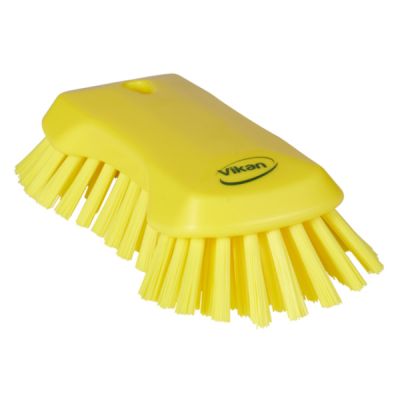 Vikan XL Hand Brush, 230mm, Very Hard, Yellow