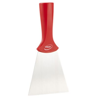 Vikan Stainless Steel Scraper Threaded Handle, 100 mm, Red