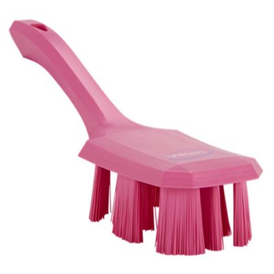 Vikan UST Hand brush w/short handle 260mm, stiff pink