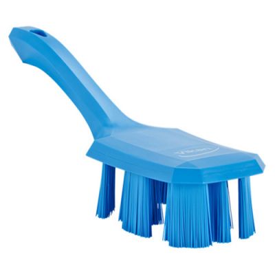 Vikan UST Hand brush w/short handle 260mm, stiff blue
