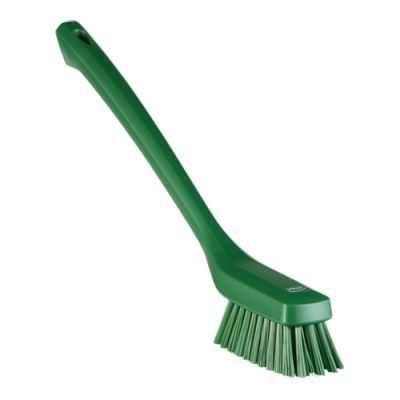 Vikan Narrow Cleaning Brush Long Handle, 420 mm, Hard, green