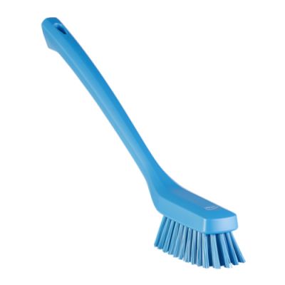 Vikan Narrow Cleaning Brush Long Handle, 420 mm, Hard, blue