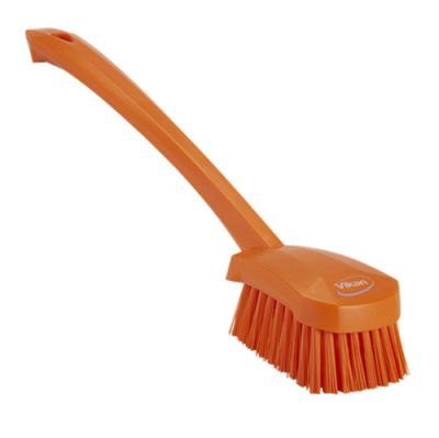 Vikan washing brush 415mm hard, orange