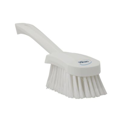 Vikan washing brush w/short handle, 270 mm, Soft/split, whit