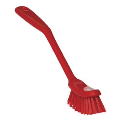 Vikan dish brush 25x290mm medium, red