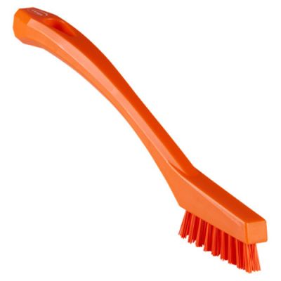 Vikan detail brush 205mm very hard, orange