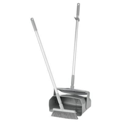 Vikan Dustpan set, closeable with broom, 350 mm, grey
