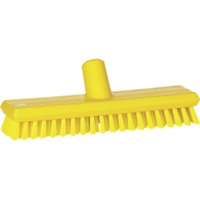 Deck scrub waterfed 275mm hard yellow