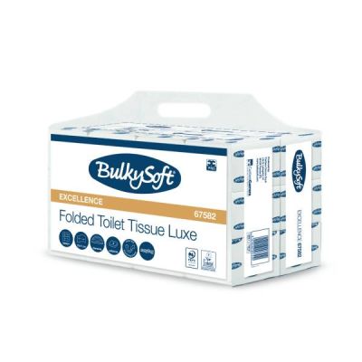 BulkySoft Excellence Luxe folded toilet paper 2-ply. 250 pcs