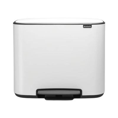 Brabantia waste bin Bo Pedal, 3x11L, Fresh white