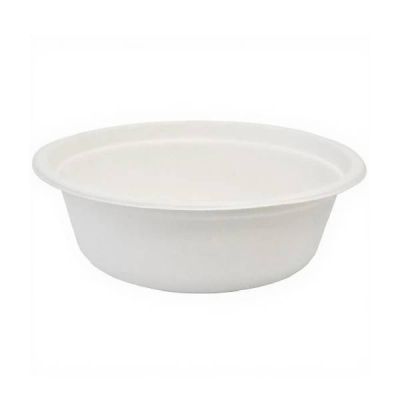 Soup bowl, 100% organic,500ml, white, dia 16cm, 50pcs