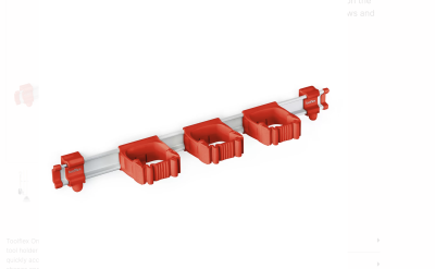 Toolflex One Rail 54cm with 3x Holders red