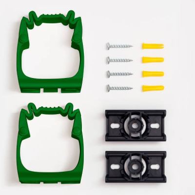 Toolflex One Holder, 2-pack incl wall adapters, green