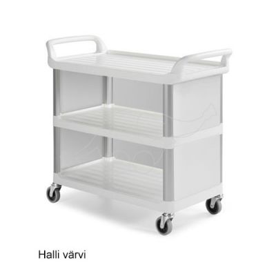 Shelf GREY A3700, polyprop. cart with al. stanchions